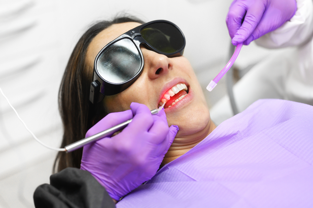 patient receiving lanap laser periodontal therapy